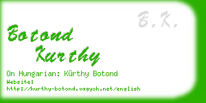 botond kurthy business card